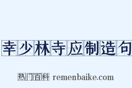 幸少林寺应制造句是什么意思的图片
